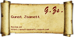 Gunst Zsanett névjegykártya